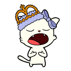cartoon cat meowing