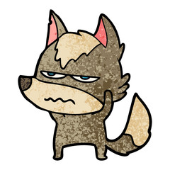 cartoon annoyed wolf