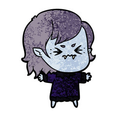 annoyed cartoon vampire girl