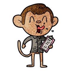 crazy cartoon monkey manager