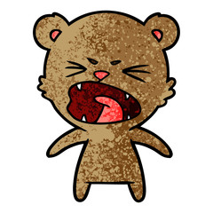 angry cartoon bear