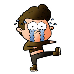 cartoon crying dancer