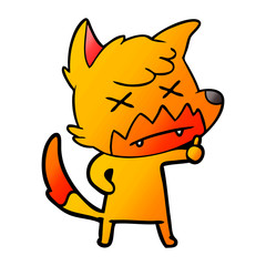 dead fox cartoon character