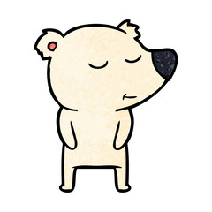happy cartoon polar bear