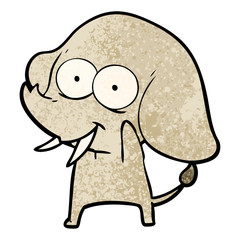happy cartoon elephant