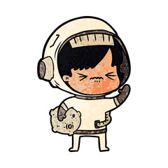 angry cartoon space girl