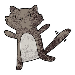 cartoon dancing cat