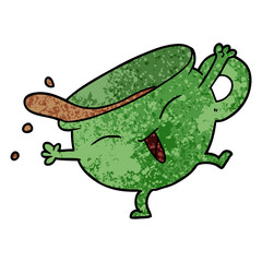 cartoon teacup dancing