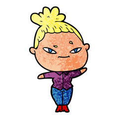cartoon woman