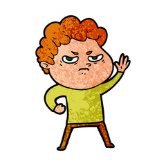 cartoon angry man
