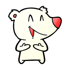 happy polar bear cartoon