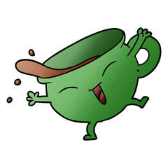 cartoon teacup dancing