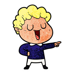 laughing cartoon man pointing
