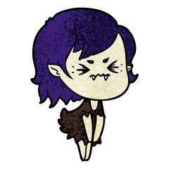 annoyed cartoon vampire girl
