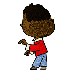 cartoon friendly boy