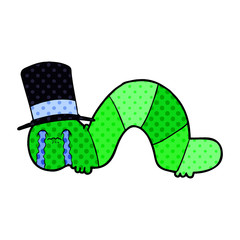 cartoon caterpillar obsessing over his regrets