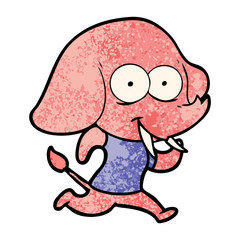 happy cartoon elephant