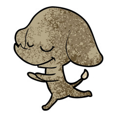 cartoon smiling elephant running
