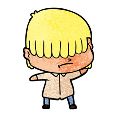 cartoon boy with untidy hair