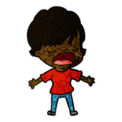 cartoon woman talking