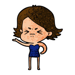 cartoon angry girl