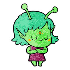 cartoon alien girl