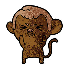 cartoon annoyed monkey