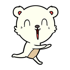 happy polar bear cartoon