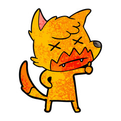 dead fox cartoon character