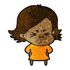 cartoon angry girl