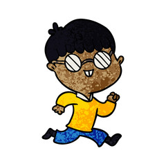 cartoon boy wearing spectacles