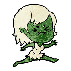annoyed cartoon vampire girl