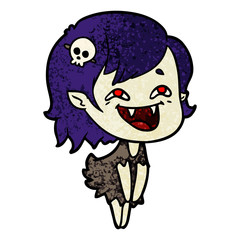 cartoon laughing vampire girl