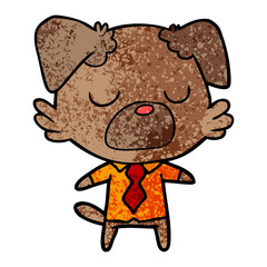 Obraz premium cartoon dog manager
