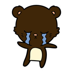 crying bear cartoon character