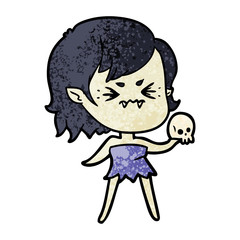 annoyed cartoon vampire girl