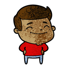 happy cartoon man