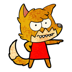 cartoon grinning fox