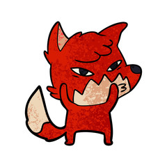 clever cartoon fox