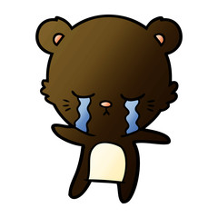 crying bear cartoon character