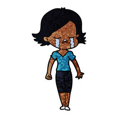 cartoon girl crying