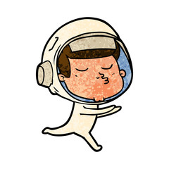 cartoon confident astronaut