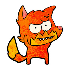cartoon grinning fox
