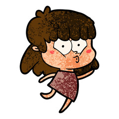 cartoon whistling girl