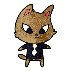 confused cartoon business cat