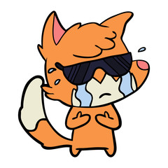 crying fox cartoon