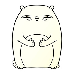 tired polar bear cartoon