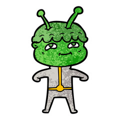 friendly cartoon spaceman