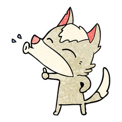 howling wolf cartoon
