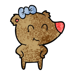 female bear cartoon